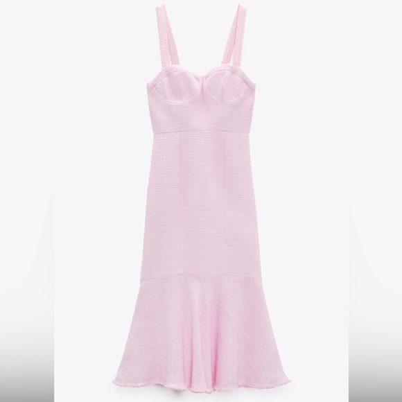 Zara Dresses & Skirts - Zara Pink Midi Dress